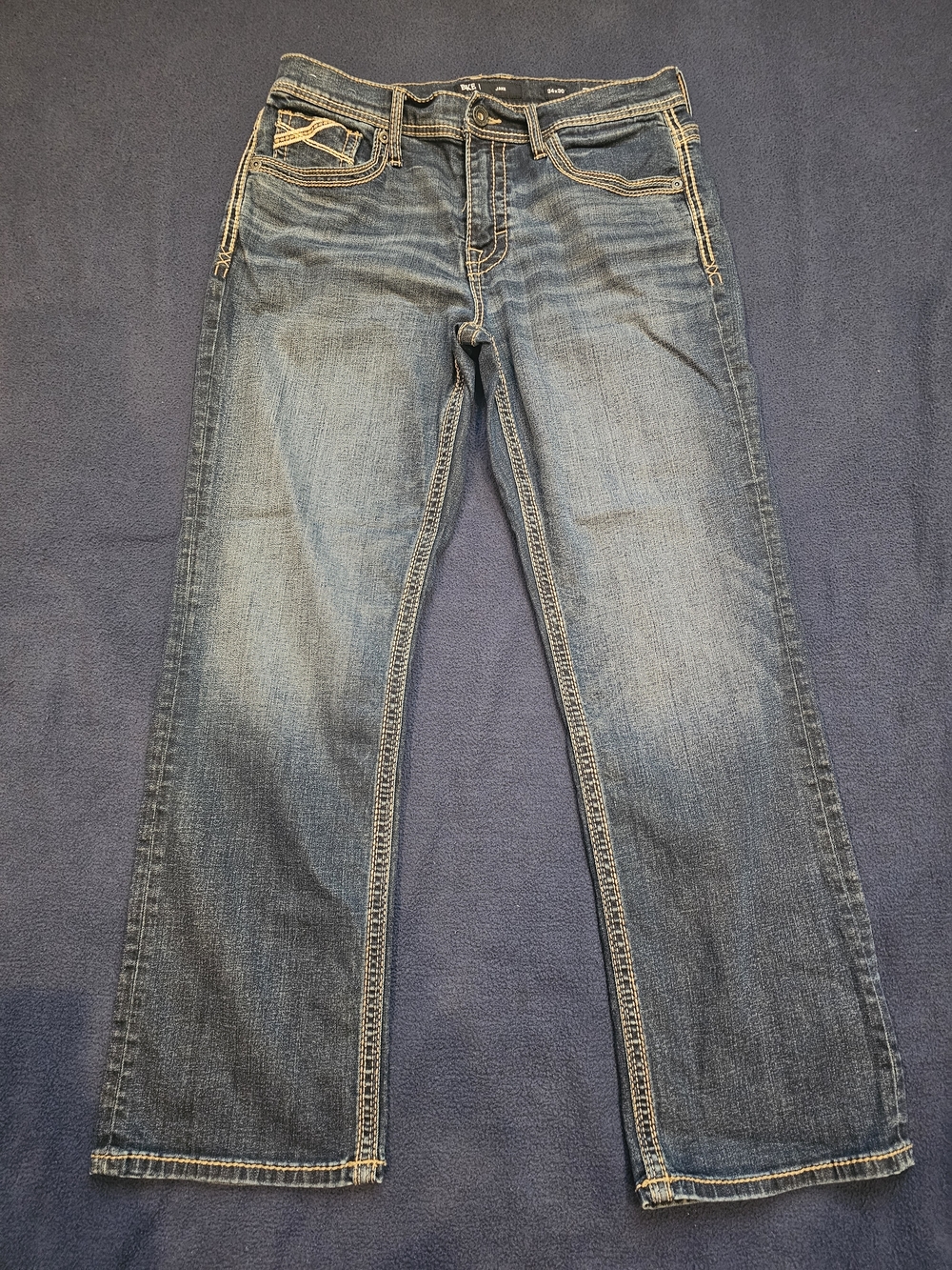 BKE Men's Boot Cut Blue Jeans 34x30